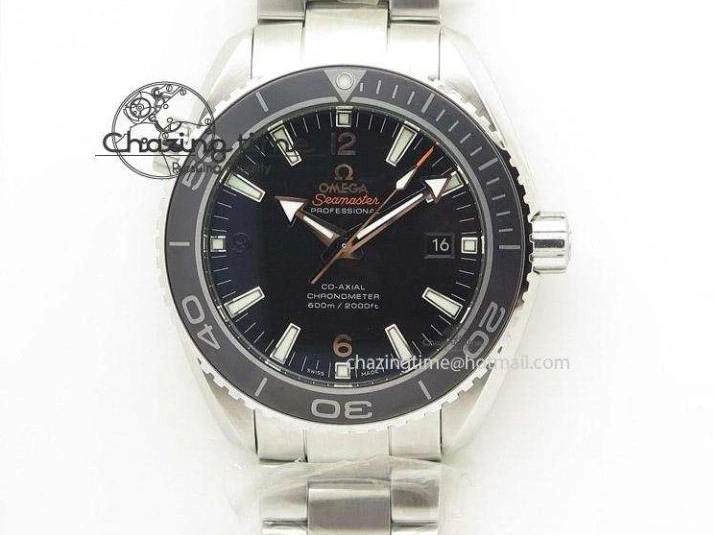 0308 Planet Ocean SS Bp Maker 45mm Black Bezel On SS Bracelet A OnTrend 8218